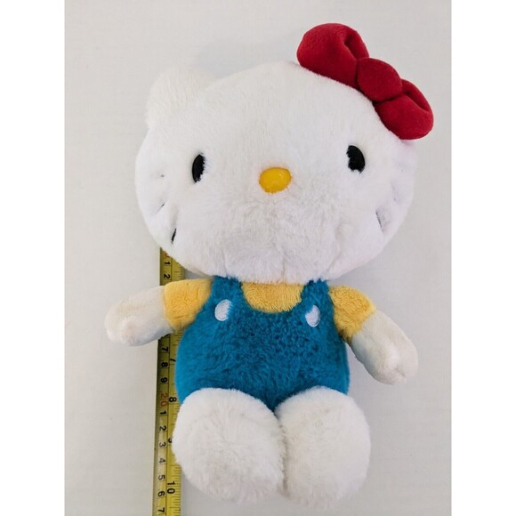 Hello Kitty Sanrio Classic Blue Overalls Plush 10" - Picture 2 of 5